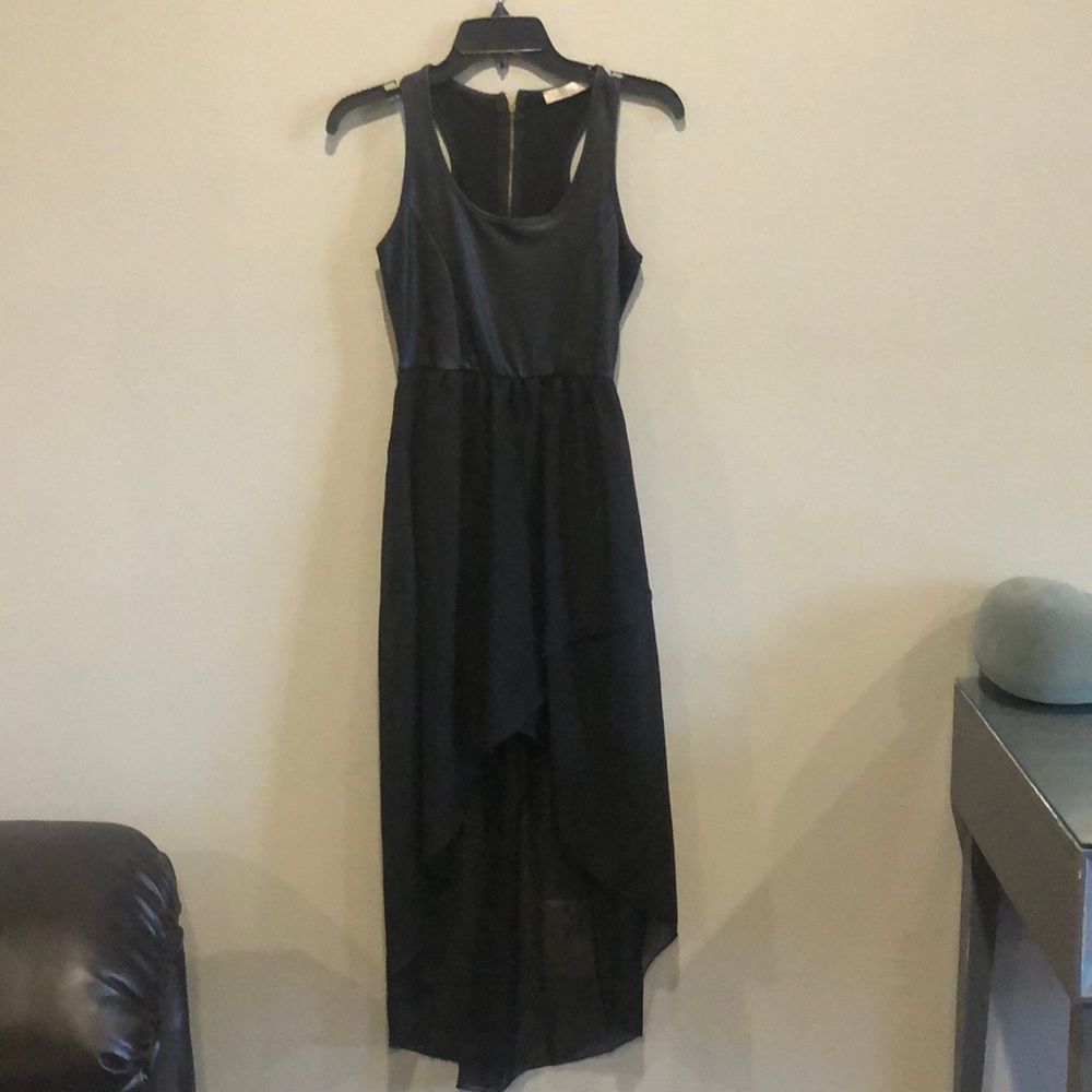 Black hi low dress